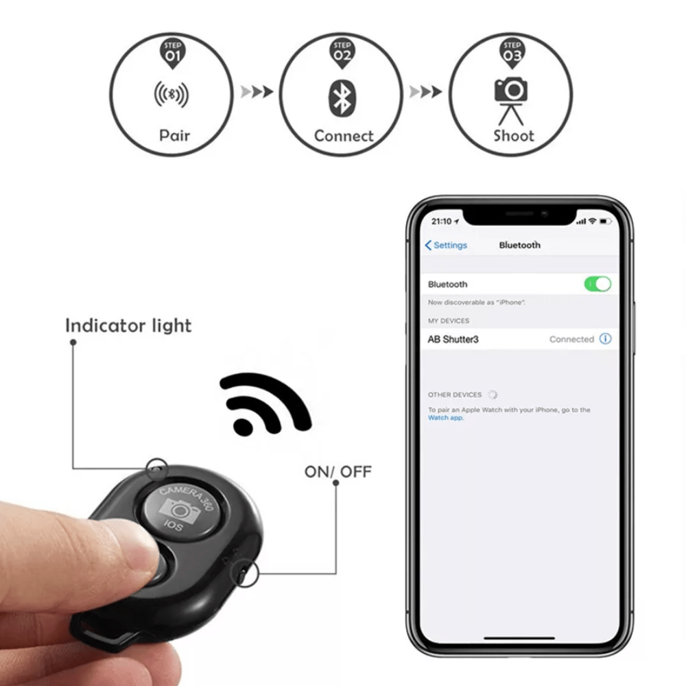Tripé Com microfone, Led e comando Bluetooth - Versomastore