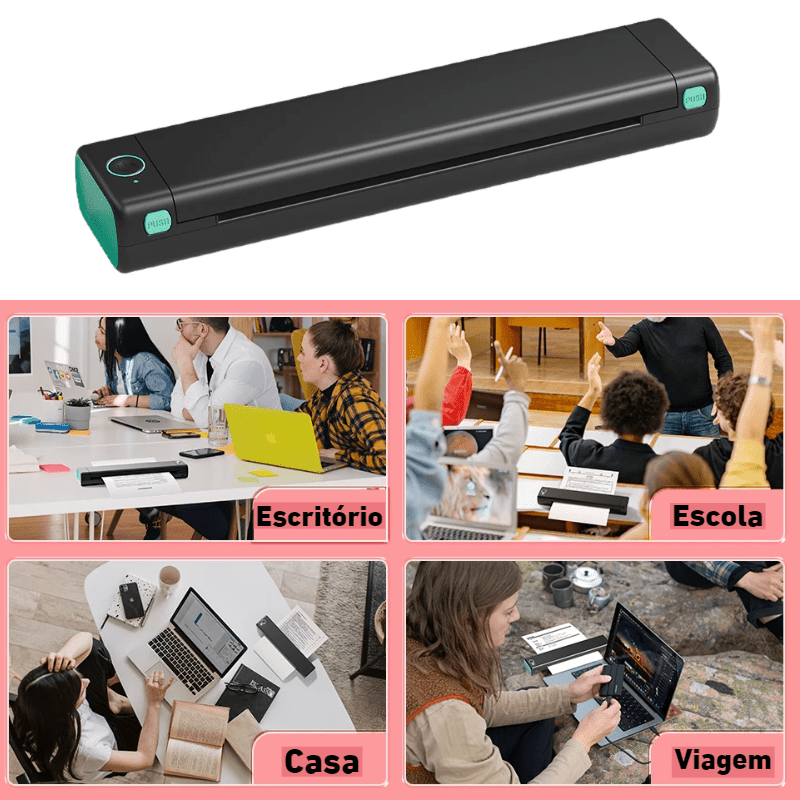 Impressora portátil sem fio para casa, escritório ou escola - Versomastore