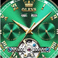 Relógio Olevs OL6607 (Verde e dourado) - Versomastore