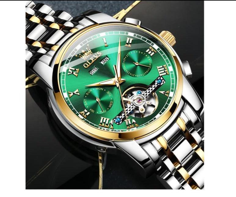 Relógio Olevs OL6607 (Verde e dourado) - Versomastore