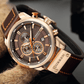 Relógio Masculino Curren moderno Pulseira em Couro (Marrom/bronze) - Versomastore