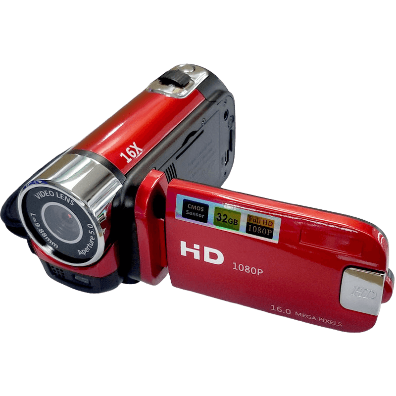 Câmara Digital D100 com Imagem em HD (Vermelho) - Versomastore