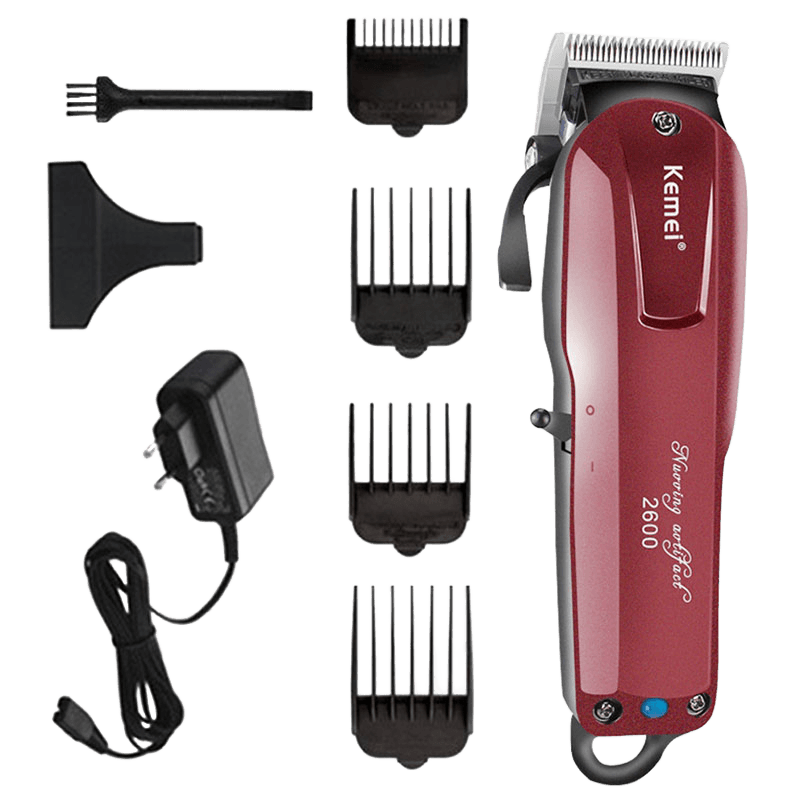 Máquina de Cortar Cabelo Kemei 2600 Sem Fio Profissional - Versomastore