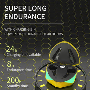 Auriculares Esportivos YYK-Q35 Bateria de Longa Duração (Amarelo) - Versomastore