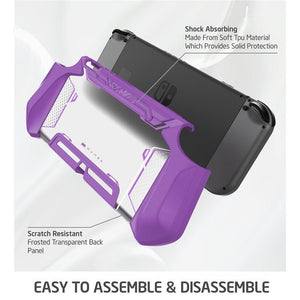 Case Nintendo Switch Proteção Acoplável para Consola e Comandos (Roxo) - Versomastore