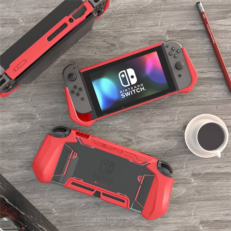 Case Nintendo Switch Proteção Acoplável para Consola e Comandos (Vermelho) - Versomastore