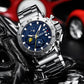 Relógio Crrju CR2294 Moderno e Arrojado (Azul Prata) - Versomastore