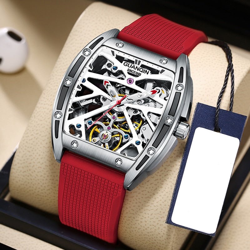 Relógio Guanqin GJ16147 (Vermelho) - Versomastore