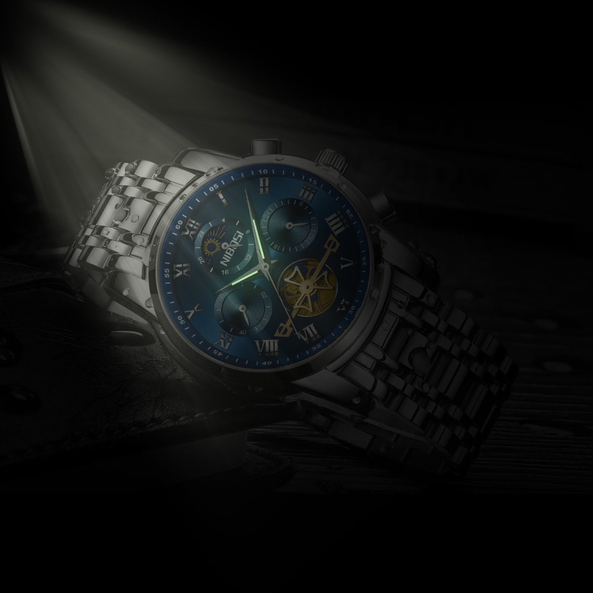 Relógio Nibosi NI2507 (Azul e prata) - Versomastore