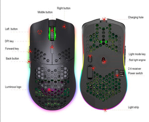 Mouse sem fio Ultra silencioso (Preto) - Versomastore