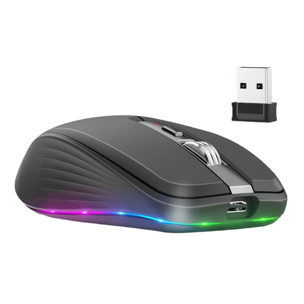 Mouse sem fio recarregável (Preto) - Versomastore