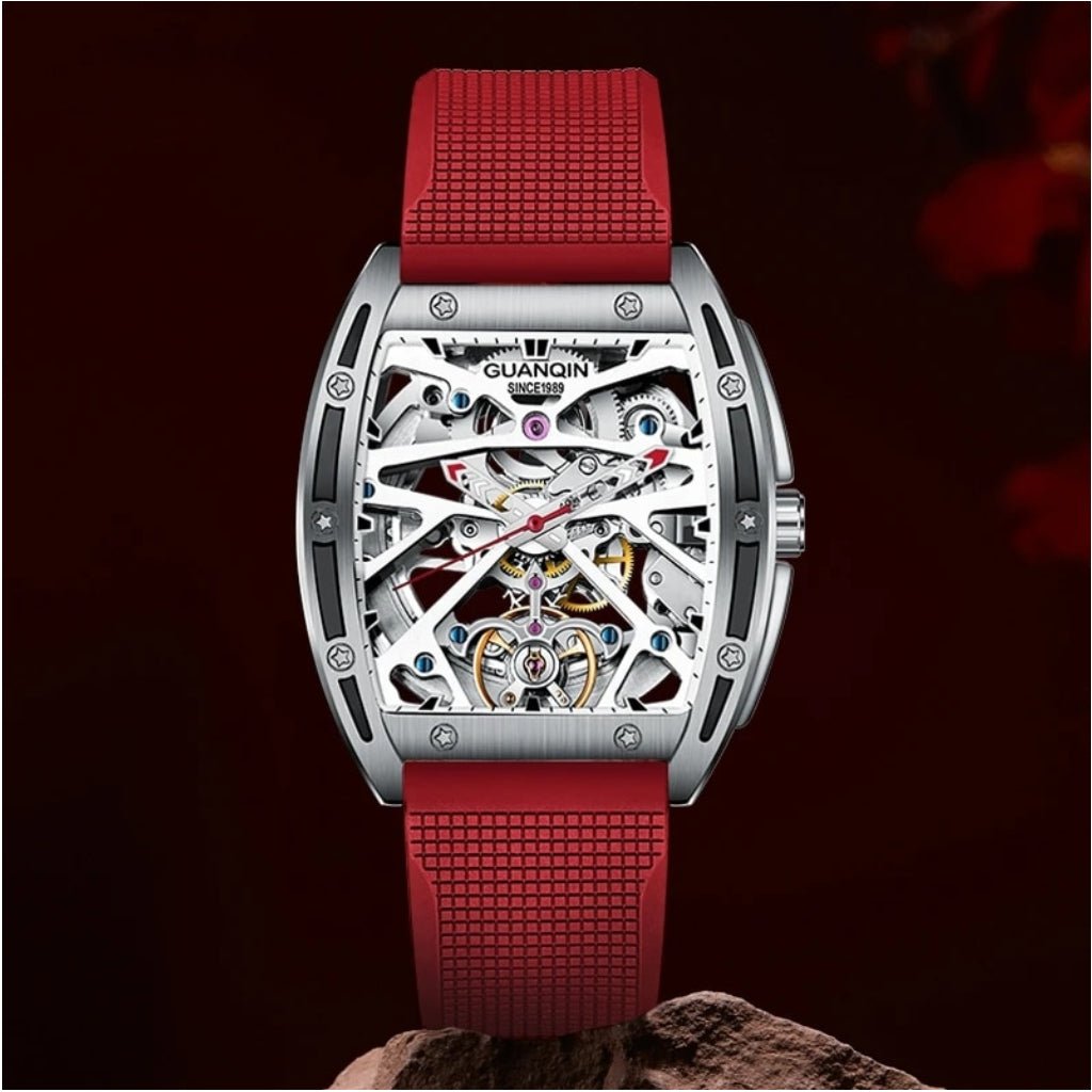 Relógio Guanqin GJ16147 (Vermelho) - Versomastore