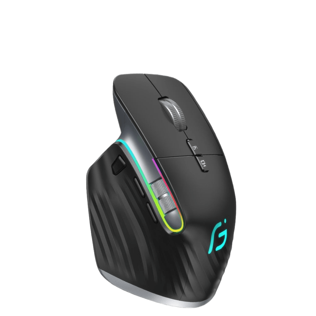 Mouse ergonômico sem fio (Preto) - Versomastore