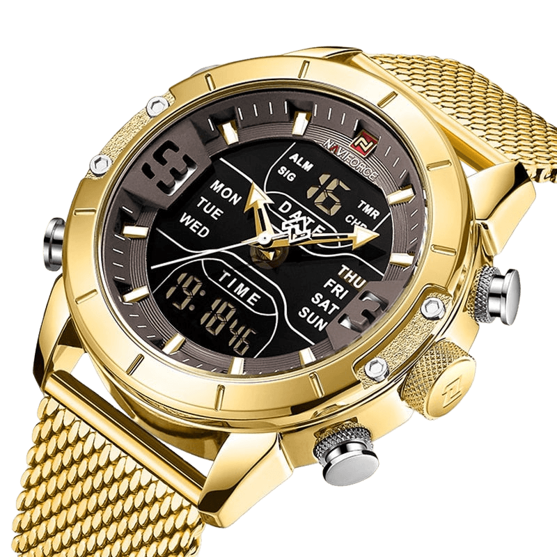 Relógio Naviforce NF9153 Pulseira em Aço Inoxidável (Dourado) - Versomastore
