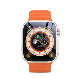 Smartwatch TS8 Ultra (Laranja) + 1 pulseira extra (Preto) - Versomastore