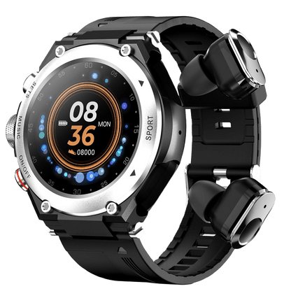 Smartwatch Lemfo T92 com Auriculares Tws (Prateado) - Versomastore