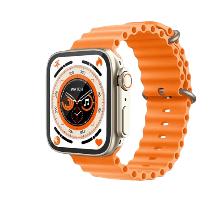 Smartwatch TS8 Ultra (Laranja) + 1 pulseira extra (Preto) - Versomastore