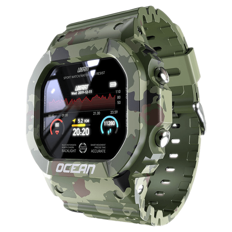 Smartwatch Lokmat Ocean (Verde Tropa) - Versomastore