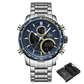 Relógio Naviforce NF9182 Visor Duplo (Azul e Prata) - Versomastore