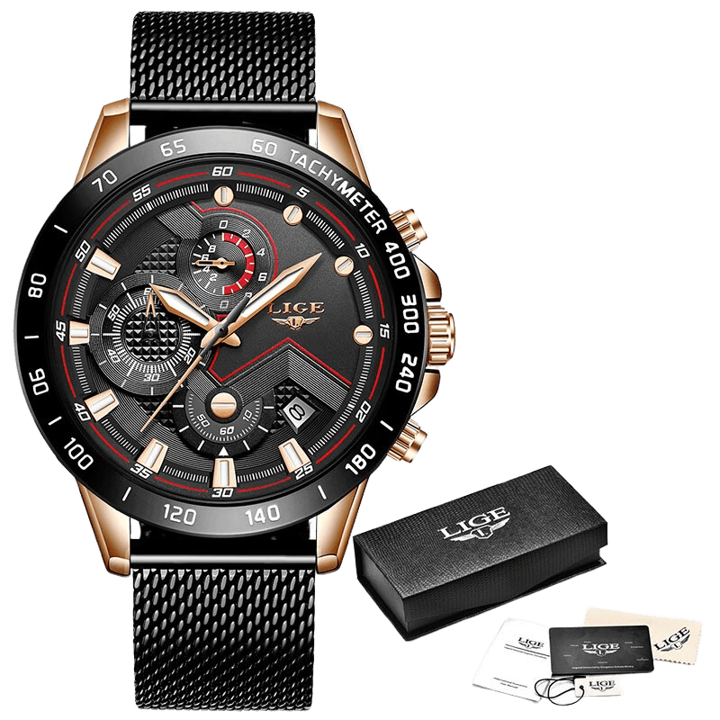Relógio Lige LG9929 Pulseira em Aço Inoxidável (Preto Bronze) - Versomastore