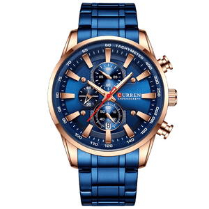 Relógio Curren CUR8351 Aço Inoxidável (Azul-Bronze) - Versomastore