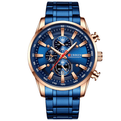 Relógio Curren CUR8351 Aço Inoxidável (Azul-Bronze) - Versomastore