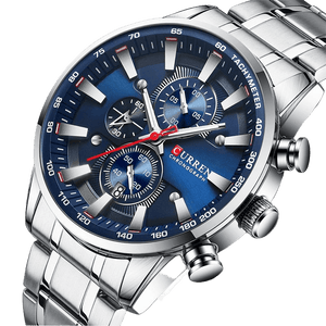 Relógio Curren CUR8351 Pulseira em aço inoxidável (Azul) - Versomastore