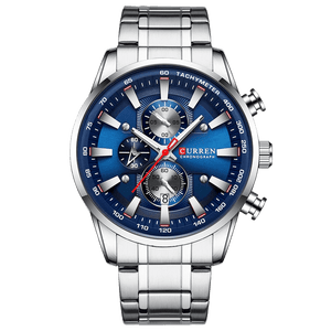 Relógio Curren CUR8351 Pulseira em aço inoxidável (Azul) - Versomastore