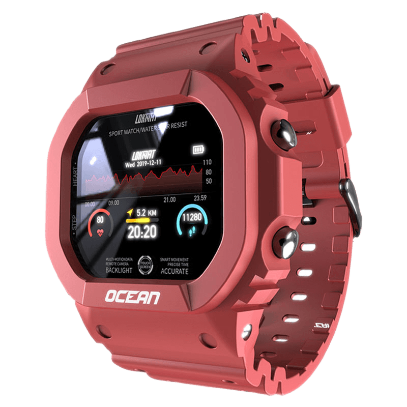 Smartwatch Lokmat Ocean (Vermelho) - Versomastore