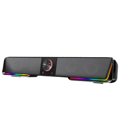 Barra de som Para PC/Laptop conexão Bluetooth Som surround e luzes RGB - Versomastore