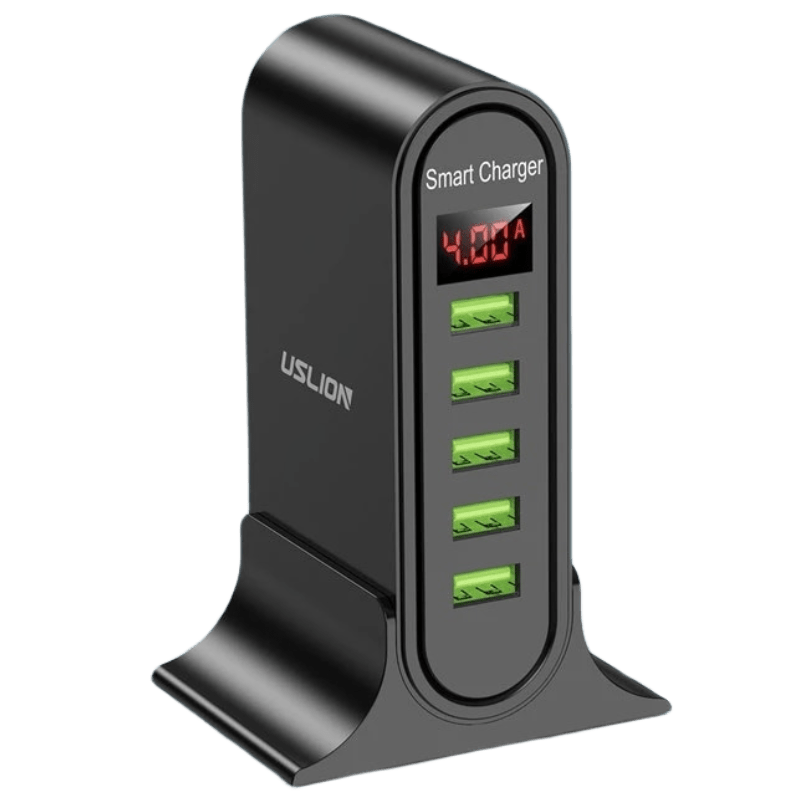 Estação de Carregamento com 5 portas USB e Display em led - Versomastore