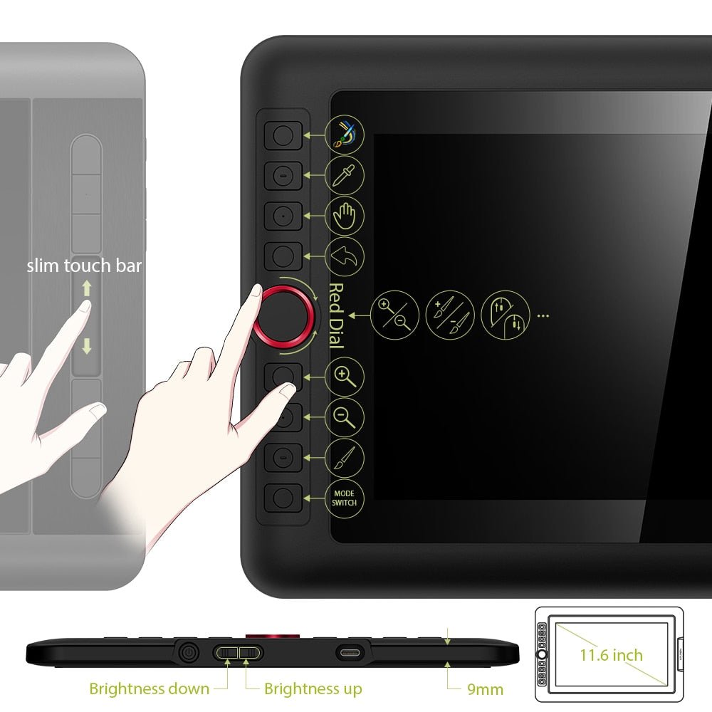 Mesa Digitalizadora XPPen Artist 12 Pro com Ecrã de 11.6 Polegadas - Versomastore