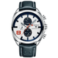 Relógio Curren CUR8324 Pulseira em couro (Azul/Branco) - Versomastore