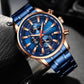 Relógio Curren CUR8351 Aço Inoxidável (Azul-Bronze) - Versomastore
