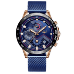 Relógio Lige LG9929 Pulseira em Aço Inoxidável (Azul) - Versomastore