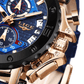 Relógio Lige LG9996 Pulseira em Couro (Azul) - Versomastore
