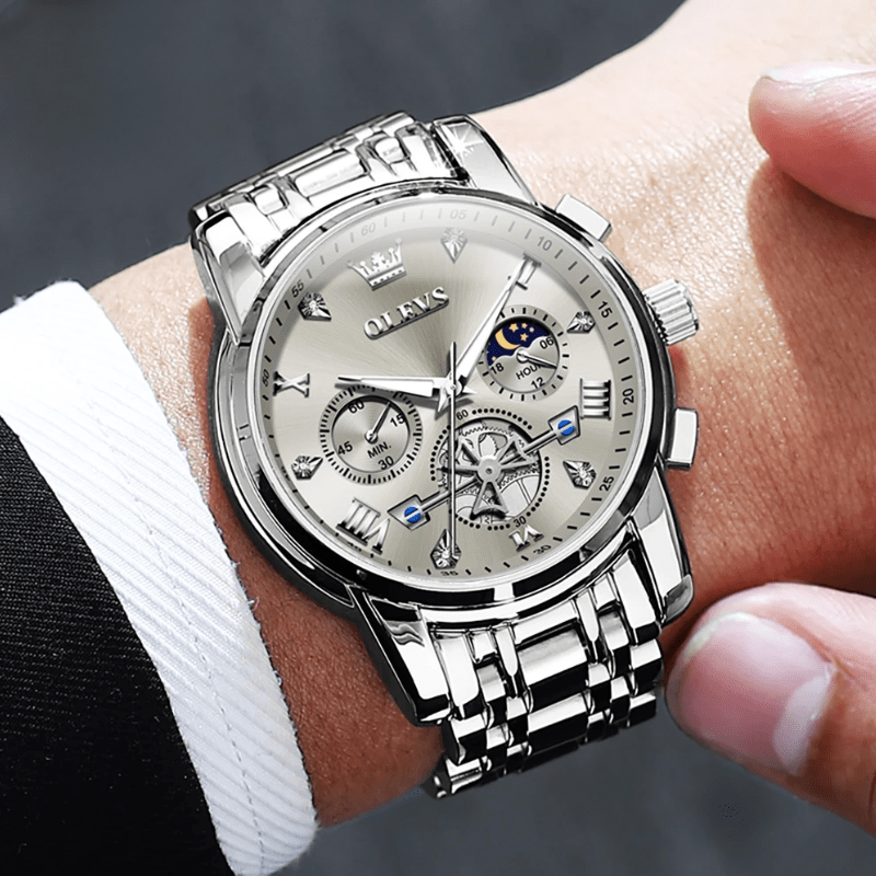 Relógio Masculino de Luxo em aço inoxidável alto padrão de qualidade - Versomastore
