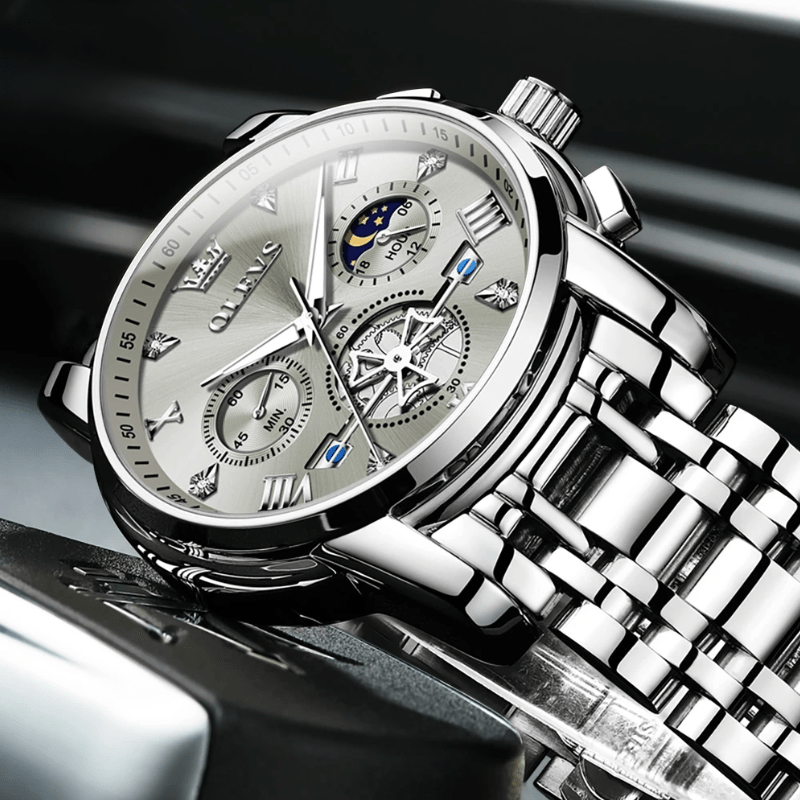 Relógio Masculino de Luxo em aço inoxidável alto padrão de qualidade - Versomastore