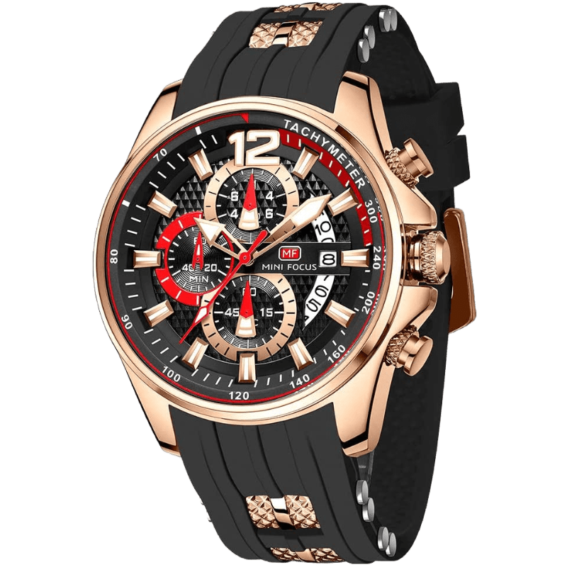 Relógio Masculino Focus Pulseira em Silicone elegante e moderno (Preto Bronze) - Versomastore