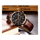 Relógio Masculino Lige LG9866 Pulseira em couro (Preto/Marrom) - Versomastore