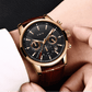 Relógio Masculino Lige LG9866 Pulseira em couro (Preto/Marrom) - Versomastore