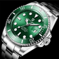 Relógio Masculino Pagani Design Pulseira em aço inoxidável elegante e moderno (Verde/cinza) - Versomastore