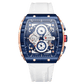 Relógio Curren CUR8442 Pulseira em Silicone (Branco e azul) - Versomastore