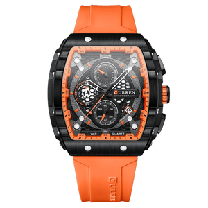 Relógio Curren CUR8442 Pulseira em Silicone (Laranja) - Versomastore