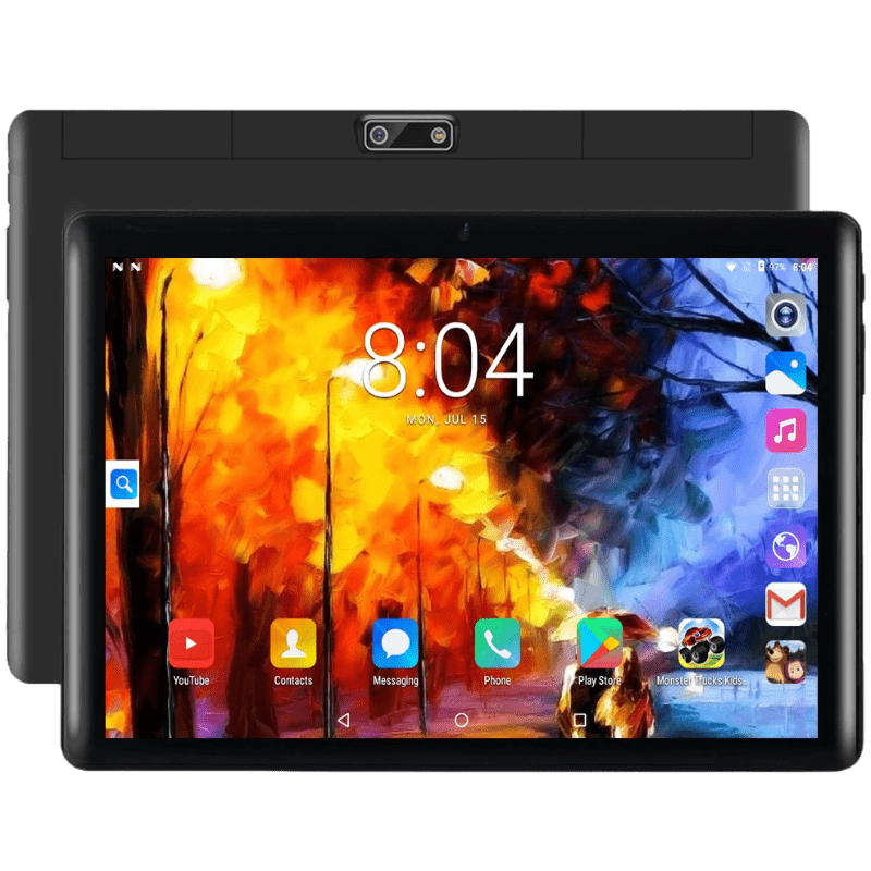 Tablet tela de 10.1" preto com duplo SIM wifi Bluetooth 4GB RAM + 64 GB ROM - Versomastore